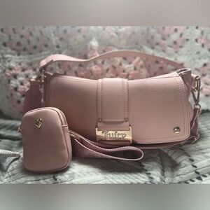 Juicy Couture Dusty Pink Crossbody Bag with Mini Pouch